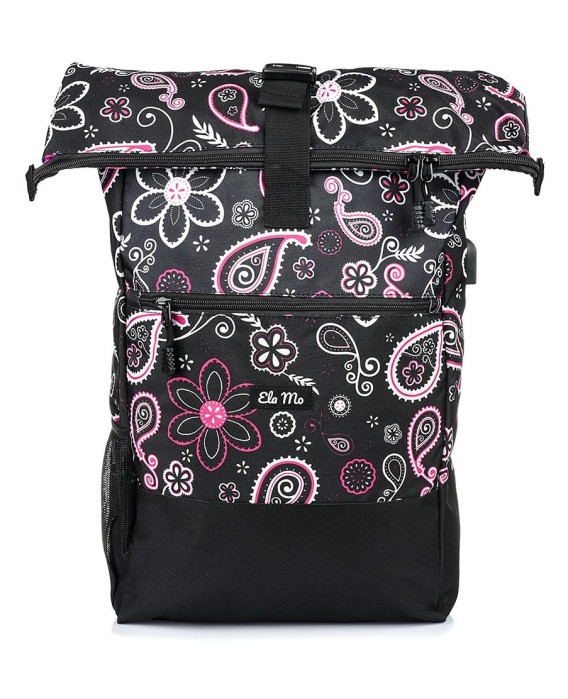Czarny plecak miejski, duży plecak na laptopa, trekkingowy plecak na wycieczki B51