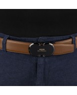 Pasek męski skórzany do spodni casual garnituru automat jasny brąz Beltimore A39