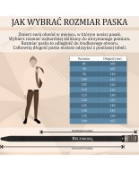 Pasek męski skórzany klamra automatyczna ciemno brązowy Beltimore A45