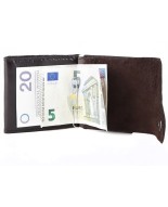 Portfel skórzany mały wsuwka retro banknotówka G66