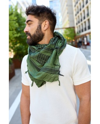 Chusta uniwersalna arafatka militarna wojskowa bawełniana duża zielona Beltimore SC-01