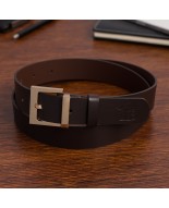 Skórzany pasek damski do spodni sukienki ciemny brąz skóra nat 3 cm Beltimore D73