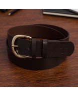 Skórzany pasek damski do spodni sukienki brązowy skóra nat 4 cm Beltimore D76