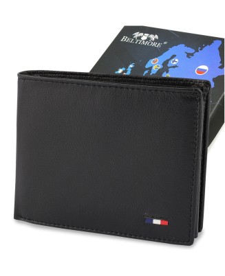 Męski portfel skórzany klasyczny czarny Beltimore D44