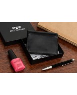 Etui na wizytówki karty czarne skórzane portfel slim Beltimore G94