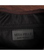 Torebka skórzana zamszowa CROCO listonoszka 2 paski ciemny brąz Beltimore W13