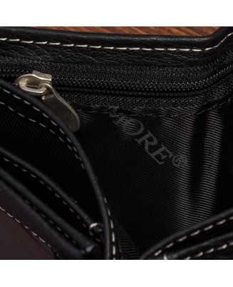 Portfel skórzany czarny vintage pionowy duży RFiD Beltimore  G76