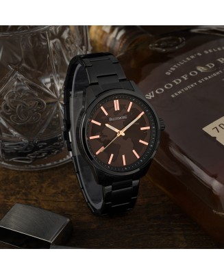 Zegarek męski bransoleta duży solidny czarny glob premium Beltimore BT01