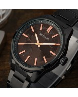 Zegarek męski bransoleta duży solidny czarny glob premium Beltimore BT01