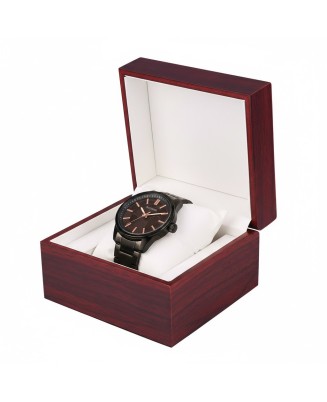 Zegarek męski bransoleta duży solidny czarny glob premium Beltimore BT01