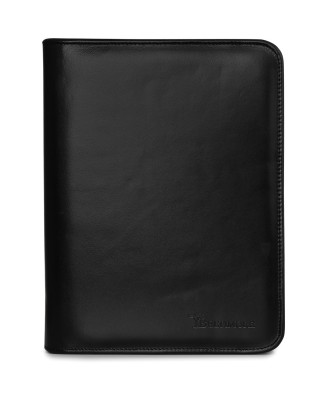 Aktówka teczka skórzana czarna unisex Beltimore biwuar A4 S77