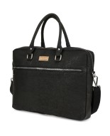 Aktówka torba duża laptopówka korka naturalnego czarna wegańska CorkVillage CV01