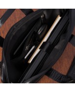 Torba skórzana elegancka croco laptop 15"6 aktówka granatowa A4 S17