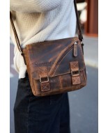 Torba męska skórzana na ramię zgrabna brązowa elegancka Beltimore N13