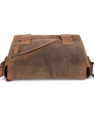 Torba męska skórzana na ramię zgrabna brązowa elegancka Beltimore N13