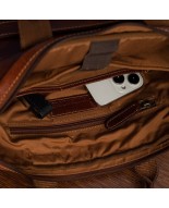 Torba męska skórzana na laptopa ramię komputer duża brązowa Beltimore N04