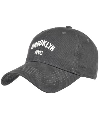 Szara czapka z daszkiem, baseballówka Brooklyn, regulowana czapka czt4