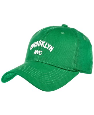 Zielona czapka z daszkiem, baseballówka Brooklyn, regulowana czapka czt4