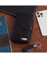 Portfel skórzany damski duży pionowy RFiD skóra klasyk czarny Beltimore A07