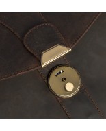 Skórzana aktówka męska elegancka teczka na dokumenty brązowa skóra nubuk Beltimore J23