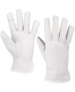 Rękawiczki skórzane damskie białe polar touch finger na dotyk BELTIMORE K25