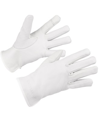Rękawiczki skórzane damskie białe polar touch finger na dotyk BELTIMORE K25