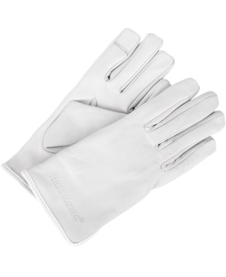Rękawiczki skórzane damskie białe polar touch finger na dotyk BELTIMORE K25