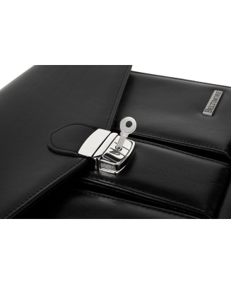 Czarna męska aktówka Beltimore teczka elegancka pojemna W35
