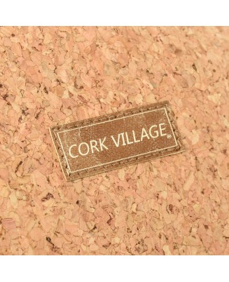Torebka damska listonoszka mała z korka naturalnego wegańska czarna CorkVillage CV02