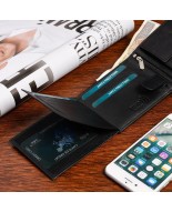 Męski portfel skórzany klasyczny RFiD czarny Beltimore K42