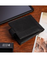 Męski portfel skórzany klasyczny RFiD czarny Beltimore K42