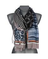 Patchwork Chusta damska apaszka pod szyję lekka elegancka oryginalna modna CX