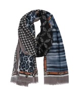 Patchwork Chusta damska apaszka pod szyję lekka elegancka oryginalna modna CX
