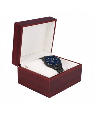 Zegarek męski bransoleta duży solidny granatowy glob premium Beltimore BT01