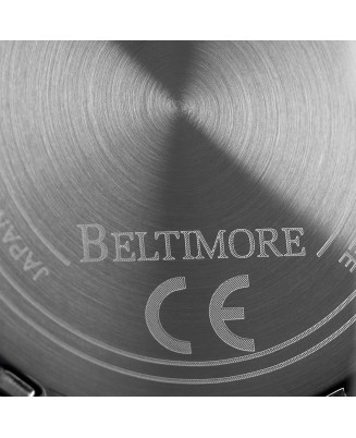 Zegarek męski bransoleta duży solidny granatowy glob premium Beltimore BT01