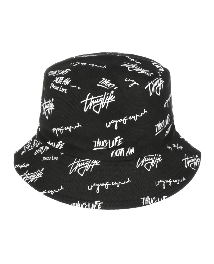 Kapelusz dwustronny bucket hat czapka thuglife czarny kap-m-7