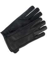 Rękawiczki skórzane damskie czarne polar touch finger na dotyk BELTIMORE K39