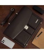 Brązowa męska aktówka Beltimore teczka elegancka pojemna W35