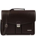 Brązowa męska aktówka Beltimore teczka elegancka pojemna W35