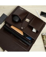 Brązowa męska aktówka Beltimore teczka elegancka pojemna W35