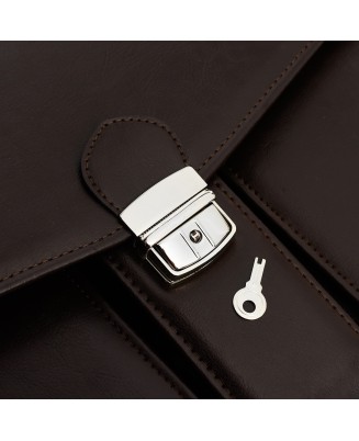 Brązowa męska aktówka Beltimore teczka elegancka pojemna W35
