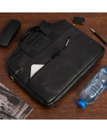 Torba męska skórzana na laptopa ramię komputer duża czarna Beltimore N04