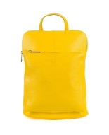Skórzany plecak damski torba 2w1 elegancki A4 włoski pojemny żółty Vera Pelle S40