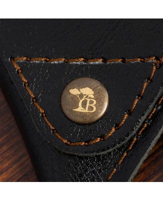 Etui na Monety Skórzane Bilonówka Trójkątna Beltimore Czarny G56