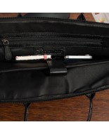 Torba skórzana aktówka teczka croco na laptopa 15"6 czarna A4 Beltimore S18
