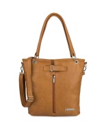 Torebka Damska Shopper Skóra Naturalna Miękka Beltimore Camel 935