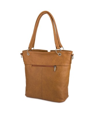 Torebka Damska Shopper Skóra Naturalna Miękka Beltimore Camel 935