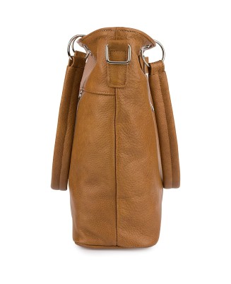 Torebka Damska Shopper Skóra Naturalna Miękka Beltimore Camel 935