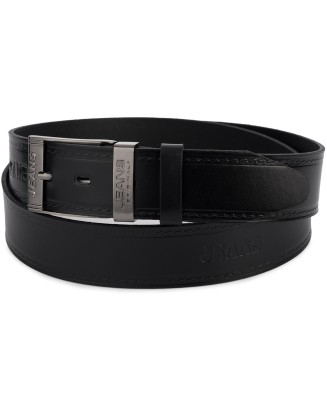 Pasek męski skórzany premium szeroki 4cm klasyczny czarny Beltimore Jeans E60
