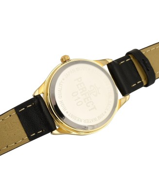 CZARNO-ZŁOTY ZEGAREK PERFECT KLASYCZNY DAMSKI RETRO MIYOTA 273